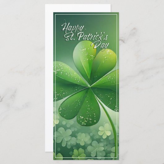 Groene Shamrocks Happy St. Patrick's Day (7) c (Voorkant / Achterkant)