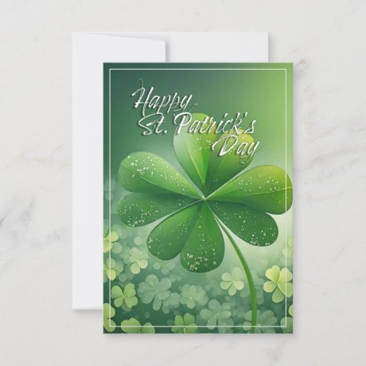 Groene Shamrocks Happy St. Patrick's Day (7) c (Voorkant)