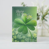 Groene Shamrocks Happy St. Patrick's Day (7) c (Staand voorkant)