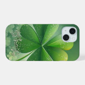 Groene Shamrocks Happy St. Patrick's Day (7) c iPhone 15 Case (Achterkant horizontaal)