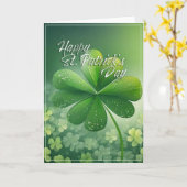 Groene Shamrocks Happy St. Patrick's Day (7) c Kaart (Gele Bloem)