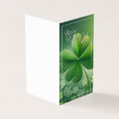 Groene Shamrocks Happy St. Patrick's Day (7) c Kaart (Buitenkant)