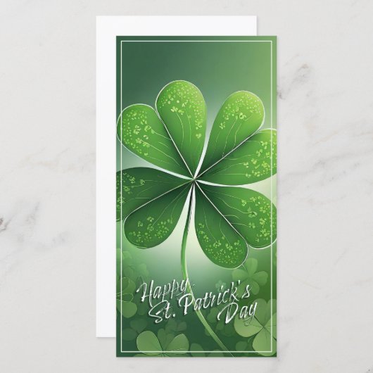 Groene Shamrocks Happy St. Patrick's Day (8) c (Voorkant / Achterkant)