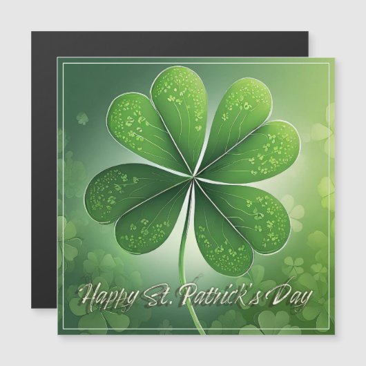 Groene Shamrocks Happy St. Patrick's Day (8) c (Voorkant / Achterkant)