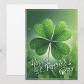 Groene Shamrocks Happy St. Patrick's Day (8) c (Voorkant / Achterkant)