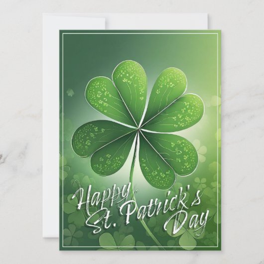 Groene Shamrocks Happy St. Patrick's Day (8) c (Voorkant)