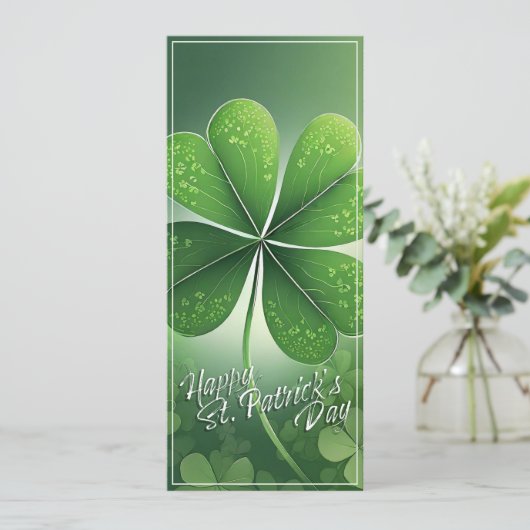 Groene Shamrocks Happy St. Patrick's Day (8) c (Staand voorkant)