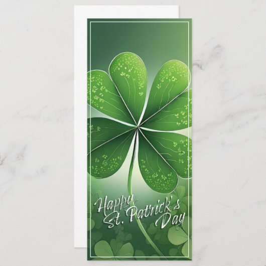 Groene Shamrocks Happy St. Patrick's Day (8) c (Voorkant / Achterkant)