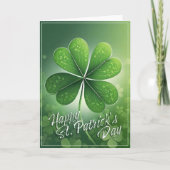 Groene Shamrocks Happy St. Patrick's Day (8) c Kaart (Voorkant)