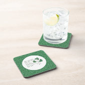 Groene Shamrocks Irish Girl Quote Set Onderzetters (Rechterzijde)