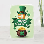 Groene Shamrocks Patroonkaart Kaart (Voorkant)