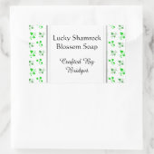 Groene Shamrocks Pattern Aangepaste zeepstickers Rechthoekige Sticker (Tas)