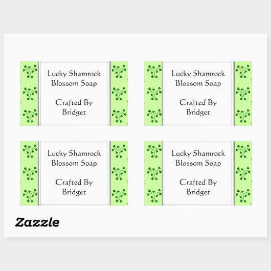 Groene Shamrocks Pattern Custom Stickers (Vel)