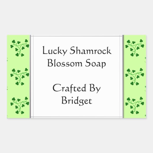 Groene Shamrocks Pattern Custom Stickers (Voorkant)
