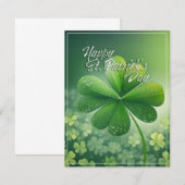 Groene Shamrocks Prettig St. Patrick's Dag (7) c (Voorkant / Achterkant)