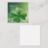 Groene Shamrocks Prettig St. Patrick's Dag (7) c Notitiekaartje (Voorkant / Achterkant)