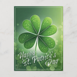 Groene Shamrocks Prettig St. Patrick's Dag (8) c Feestdagenkaart