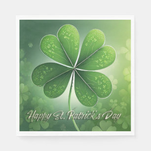 Groene Shamrocks Prettig St. Patrick's Dag (8) c Servet