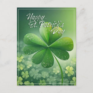 Groene Shamrocks Prettige St. Patrick's Dag (7) c Feestdagenkaart