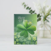 Groene Shamrocks Prettige St. Patrick's Dag (7) c Feestdagenkaart (Staand voorkant)