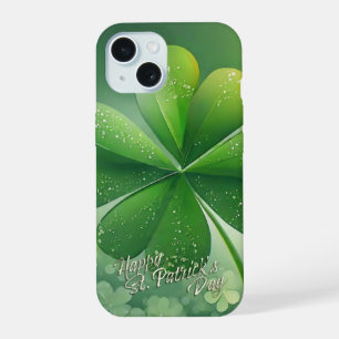 Groene Shamrocks Prettige St. Patrick's Dag (7) c iPhone 15 Case