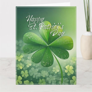Groene Shamrocks Prettige St. Patrick's Dag (7) c Kaart