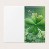 Groene Shamrocks Prettige St. Patrick's Dag (7) c Kaart (Buitenkant ongevouwen)