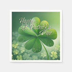 Groene Shamrocks Prettige St. Patrick's Dag (7) c Servet