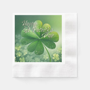 Groene Shamrocks Prettige St. Patrick's Dag (7) c Servet