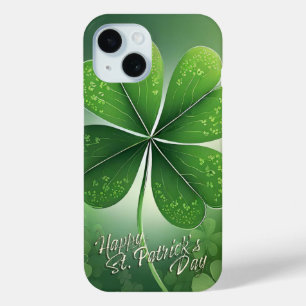 Groene Shamrocks Prettige St. Patrick's Dag (8) c iPhone 15 Case