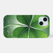Groene Shamrocks Prettige St. Patrick's Dag (8) c iPhone 15 Case (Achterkant horizontaal)