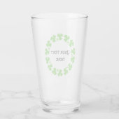 Groene Shamrocks-rand Tekstmetaal-versiering toevo Glas (Achterkant)