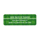 Groene Shamrocks Retouradres Label (Voorkant)