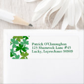 Groene Shamrocks Retouradreslabels Gepersonaliseer Etiket (Insitu)