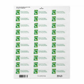 Groene Shamrocks Retouradreslabels Gepersonaliseer Etiket (Full Sheet)