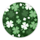 Groene Shamrocks, St. Patrick's Dag Keramische Knop (Voorkant)