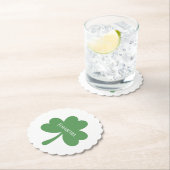 Groene Shamrocks St. Patrick's Day Aangepaste Naam Kartonnen Onderzetters (Insitu)