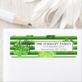 Groene Shamrocks | St. Patrick's Day Retouradres Etiket (Insitu)