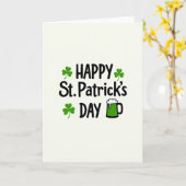 Groene Shamrocks St. Patrick's kaart (Gele Bloem)