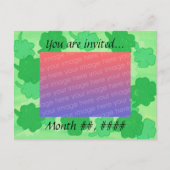 Groene Shamrocks Trouwfoto Uitnodiging Postkaarten (Voorkant)