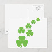 groene shamrocregen briefkaart (Voorkant / Achterkant)