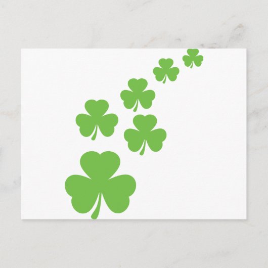 groene shamrocregen briefkaart (Voorkant)