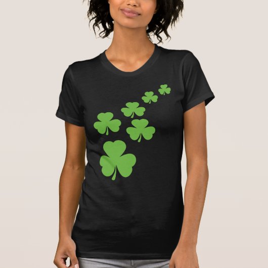 groene shamrocregen t-shirt (Voorkant)