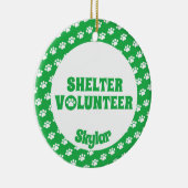Groene Shelter Volunteer Keramisch Ornament (Rechts)