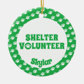 Groene Shelter Volunteer Keramisch Ornament (Voorkant)