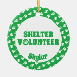 Groene Shelter Volunteer Keramisch Ornament