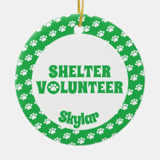 Groene Shelter Volunteer Keramisch Ornament