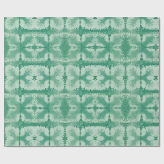 Groene Shibori Stijl  Cadeaupapier (Vlak)