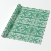 Groene Shibori Stijl  Cadeaupapier (Uitgerold)