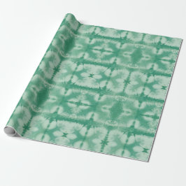 Groene Shibori Stijl Cadeaupapier